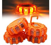 1/2/3/4 Pack Led Bengalas de seguridad Luces de emergencia de carretera Seguridad en carretera Advertencia intermitente Flare Light Kit Disco de ba...