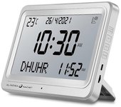 Reloj Azan Automático en todo el mundo Digital 8 Azan Sonidos de Oración Reloj Islámico de Pared y Escritorio B Pantalla blanca blanca