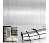 "Envoltura de vinilo de acero inoxidable 3M x 60CM para puertas de refrigeradores, lavavajillas y electrodomésticos de cocina" estilo7877