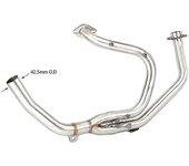 tubo únicopara Honda Transalp 650 2000-2007 XL650V XL 650 V Decat Pipe Escape Slip-on Motorcycle Muffler Header Link Pipe
