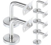 Soporte de pasamanos 6pcs Soporte de columna de pasamanos de escalera para barandilla de escalera interior Plata 6X6CM
