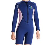 Traje de neopreno para niños impermeable Traje de neopreno para niños para kayak niñas Scuba Snorkeling S violeta verde Color de rosa azul
