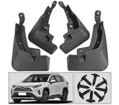 4 piezas de guardabarros de PC blando compatible con guardabarros Toyota RAV4 2019-2022 Juego de guardabarros delantero / trasero para automóvil Au...
