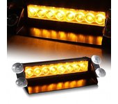 Led parabrisas Dash Strobe Emergency Flash Light Light Warning Bar Plice Strobe Light Car Truck School Bus Signal Lamp con soporte para ventosa ama...