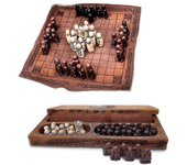 Juego de mesa Hnefatafl, Set de ajedrez vikingo, Set de ajedrez de madera, Set de viaje para adultos / niños con caja de madera