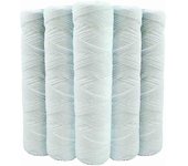 Juego de 5 cartuchos de filtro de agua en espiral anti sedimentos 9 pulgadas 3/4 - 5 micras compatibles con filtros de 10 pulgadas fabricados en Fr...