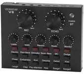Tarjeta de sonido V8 Interfaz de conjunto de audio Micrófono en vivo USB externo Tarjeta de sonido Función Bluetooth para computadora PC Teléfono m...