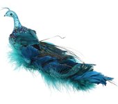 Adornos Navideños Decoraciones Navideñas Simulación De Árbol De Navidad Artesanías Navideñas Tridimensionales Pavo Real Colgante De Plumas Naturale...