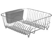 Escurreplatos con porta cubiertos gris