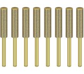 8pcs de alta dureza de diamante motosierra afilador-piedra archivo, diamante afilar ruedas de motosierra archivo (3/ Oro