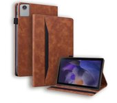 Para Lenovo Tab M11 / Xiaoxin Pad 11 2024 Business Funda de cuero abatible horizontal a prueba de golpes Marrón