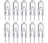 10pcs G6.35 bombillas halógenas 2 Pin 12v 35w, blanco cálido 2700k, para candelabros, luces de pista, luces de paisaje, lámparas de escritorio
