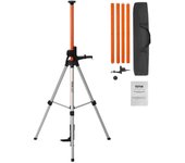 Succebuy Trípode de nivel láser, montaje de rosca de 1/4"-20 y 5/8"-11, ajuste de altura de 40.94-133.85 pulgadas con burbuja de nivel y soporte, p...