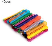 40Pcs 1Pack Ligadura Elastómera Dental Lazos Ortodoncia Bandas de Goma Elásticas QinHai Como se muestra