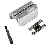 Lámina Y Cortador De Repuesto 51S Para Braun Serie 5 Wfs1wfs2 8995 8975 5646 5647 5649 5645 5751 Cabezal de afeitado eléctrico Plata