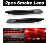 2pcs para Mazda3 Mazda 3 2010-2015 Luz de freno trasera del reflector del parachoques LED de lente ahumada roja / negra para Mazdaspeed3 2 piezas d...