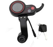 ZQ-100 Medidor de kilometraje con velocidad clave ajustable Medidor de scooter eléctrico Pantalla de 6 pines para Sc eléctrico Negro