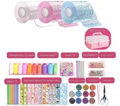 Nano Tape Bubble Kit, Nano Tape Bubble Kit para niños Cinta de doble cara Magic Plastic Bubble Super Elastic Bubbles Blanco