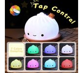 Luz nocturna de bola de masa para niños, linda luz de color que cambia de color de silicona luz nocturna carga USB, lámpara blanda para niños niñas...
