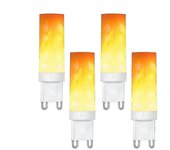 G9 lámpara de llama Led bombilla 0.5w PC pintura cerámica 10lm 36 * 2835 Smd Ac 220-240V 1300-1700K 360 grados [energía clase A] 4pack