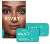 Swati Lentillas mensuales Verde Jade - lentillas de color sin graduacion Neutral One Size
