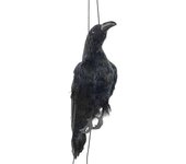 Cuervo muerto colgante realista Señuelo de tamaño real Cuervo emplumado negro extra