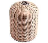 230g / 450g Cilindro de gas de cocina al aire libre Cubierta de ratán Protector del tanque de gas de camping L Khaki