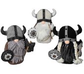 3PCS Halloween Vikingo Guerrero Gnomo Muñeco Otoño Gnomo de Granja Peluche Decoración Interior Lindo Escandinaviano Como se muestra