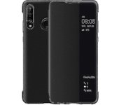 Funda Huawei P30 Lite, funda plegable de cuero Smart View, [modo de ahorro de energía] [protección completa] (p30lite, bla -q