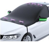Unbrand Cubierta magnética del parabrisas para hielo y nieve, protección solar plegable Cubierta de parabrisas impermeable a prueba de viento Cubie...