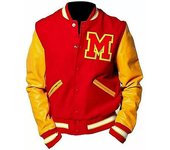 Kartex Suits Michael Jackson Mj Thriller Varsity Letterman Chaqueta Bomber Lana y Cuero L