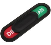 Imán de limpieza para lavavajillas Señal de limpieza sucia Lavavajillas Accesorio para lavavajillas de señalización magnética Negro 15.00X4.50X0.50CM