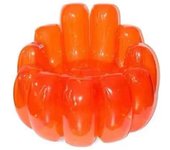 Silla inflable de gelatina para el hogar, al aire libre y en interiores, silla inflable para dormitorio Naranja