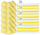 Cubierta de paños de fregona a vapor de 11 piezas para Easyfix SC2 SC3 SC4 SC5 Piezas de aspiradora de mano Microfibra M Blanco Amarillo