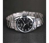 Reloj de pulsera mecánico automático para hombre Reloj de negocios con calendario de día de acero inoxidable, movimiento automático A1
