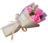 3 Cabezas De Ramo De Rosa Artificial De Mano De Jabón De Mano De Regalo De Día De San Valentín JIKAIX