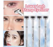 Set de sellos para pestañas inferiores 2 en 1 Sellos para pestañas+ Delineador de ojos resistente al agua sin manchas Negro