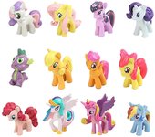 12 Pcs/set Lindo Pony Figuras de Acción Arco Iris Caballo Unicornio Pequeño Caballo Figuras