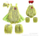Nuevo disfraz de Navidad Disfraz de Navidad para niños Disfraz de Grinch peludo verde B 73cm
