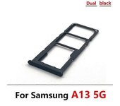 Tarjeta dual para samsung galaxy a13 a22 4g a33 5g micro nano sim card holder bandeja chip ranura cajón adaptador zócalo A13 5g negro
