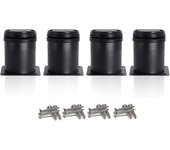 4 patas negras ajustables 50 mm de altura Engrosar las patas del gabinete Patas de la mesa Patas de los muebles, acero inoxidable Altura ajustable ...