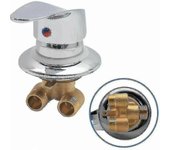 Grifo mezclador Cabina de ducha Grifo de ducha de latón Salida Desviador Grifo mezclador de ducha cromado Conector G1/2 Ducha mezcladora de agua fr...