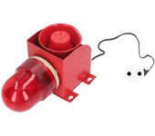 Sirena industrial Alarma Tono de volumen Ajustable Impermeable Fuerte Brillante Montaje en pared Sirena estroboscópica para exteriores Enchufe de l...