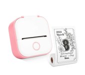 T02 Mini Impresora de Etiquetas - Impresora Portátil con 3 Rollos, Impresora de Pegatinas para Aprendizaje, Notas, Imágenes, Fotos, Diario, DIY, Co...