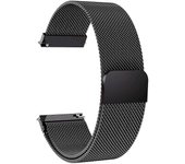 Para Garmin Forerunner 245 Music/Forerunner 645 Music Correa de malla de imán fuerte (20 mm) Negro Style A Other Smartwatch Model