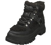 Buffalo Aspha Com Mid Warm Botines veganos para mujer en negro 7 UK