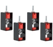 Soportes de amortiguación de vibraciones de techo 4Pack, aislador de vibraciones de resorte para insonorizar y a prueba de golpes para Rojo negro