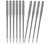 50 piezas de agujas de máquina de coser de servicio pesado de tamaño universal 110/18, agujas de máquina de coser Quliting para Plata