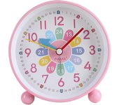Reloj despertador digital para niños que no hace tictac, reloj despertador de aprendizaje silencioso, reloj despertador analógico compacto para niñ...