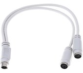 Ps2 1 A 2 Splitter Adaptador Cable Ratón Teclado Ic Card Reader Escáner láser Blanco
